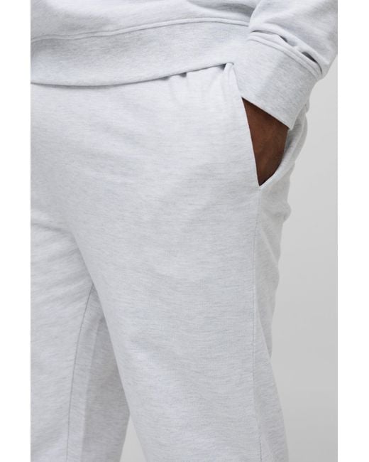 Pantalón Deportivo Plus Básico Pitillo Boohoo de color White