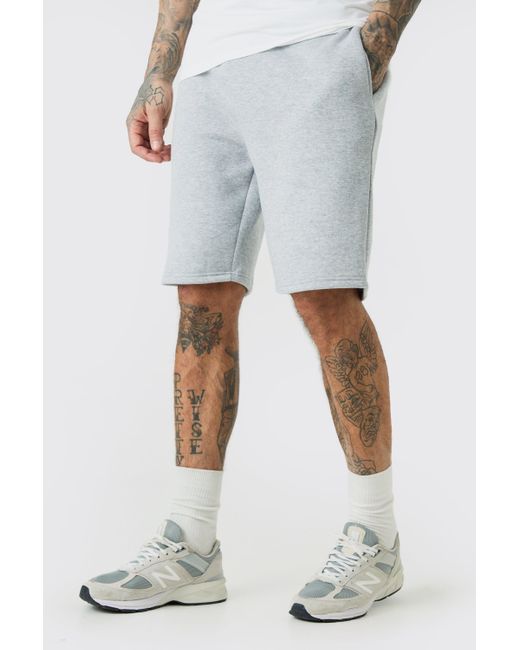 BoohooMAN White Tall Loose Fit Jersey Short for men