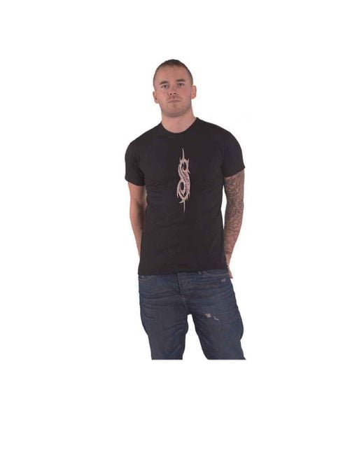 BoohooMAN Blue Slipknot Skeleton And Pentagram T Shirt for men