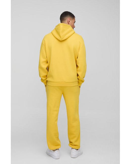BoohooMAN Yellow Oversized Hooded Tracksuit for men