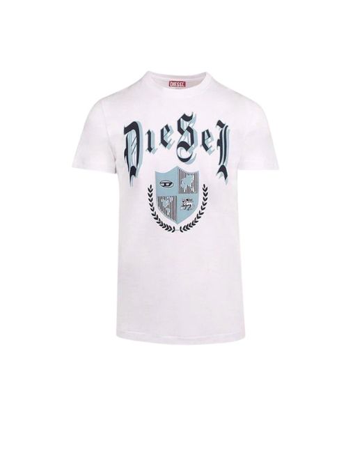BoohooMAN Diesel Medieval Design White T-shirt for men
