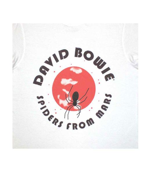 BoohooMAN White David Bowie Spiders From Mars T-shirt for men