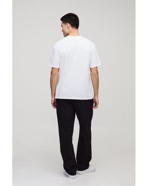 BoohooMAN White 2 Pack Regular Fit Basic T-shirt for men