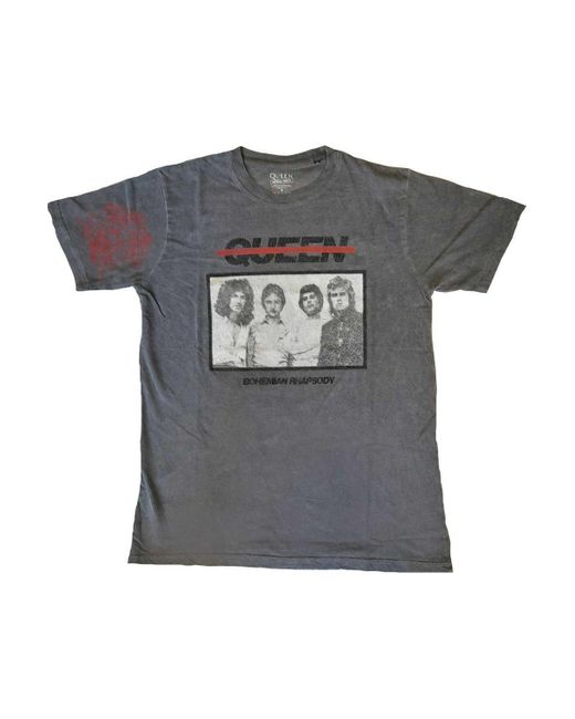 BoohooMAN Gray Queen Bohemian Rhapsody T-shirt for men