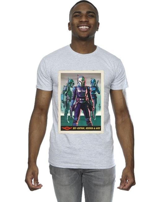 BoohooMAN White Star Wars The Mandalorian Bo-katan Koska And Axe T-shirt for men
