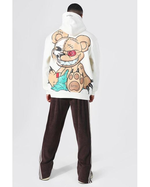 BoohooMAN Multicolor Oversized Ofcl Man Teddy Graphic Hoodie for men