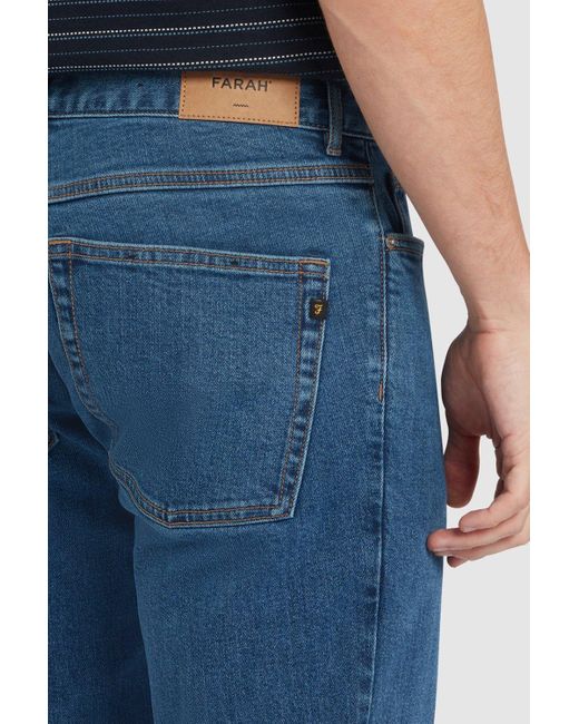 BoohooMAN Blue Elm Straight Fit Denim Jean Worn Indigo for men