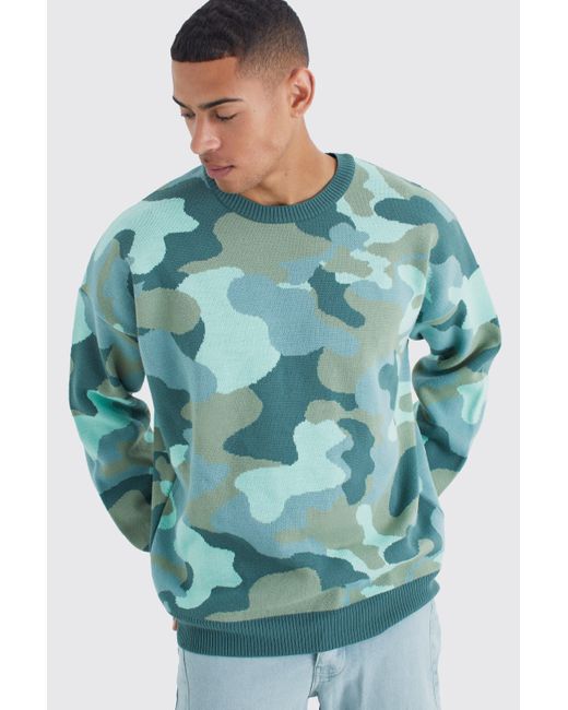 Oversized camo cheap jumper