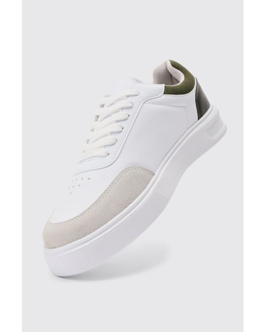 BoohooMAN Chunky Sole Trainer In White for men