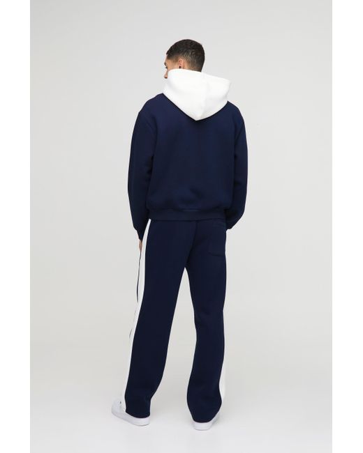 Pantalón Deportivo Man De Pernera Recta Con Colores En Bloque Boohoo de color Blue
