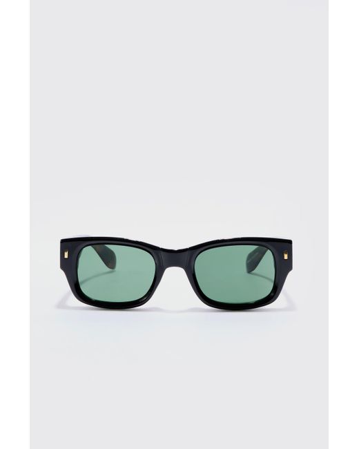 Boohoo White Chunky Sunglasses With Tortoise Shell Detail In Black