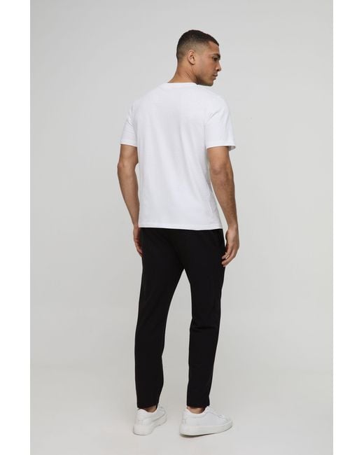 BoohooMAN Black Regular Fit 2 Pack Basic Crew Neck T-shirts for men