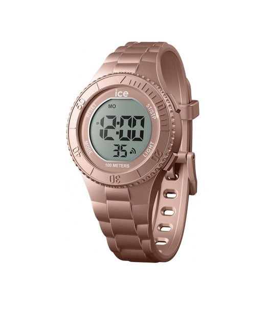 BoohooMAN Brown Ice-watch 021621 Ice Digit 35mm Quartz Watch for men