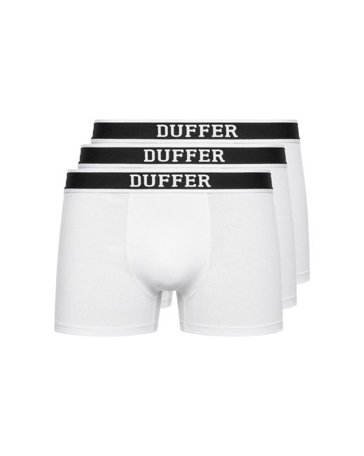 BoohooMAN White Duffer Holloway Boxers 3pk for men