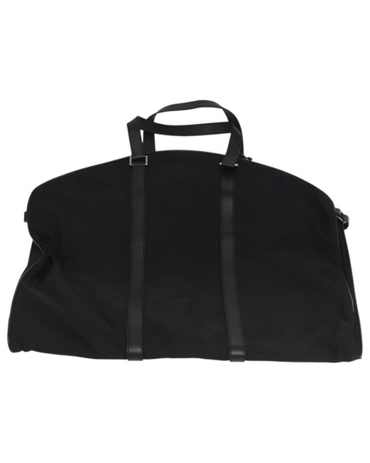 BoohooMAN Prada Preloved Gart Bag Black Nylon Travel Unisex Travel Bags for men