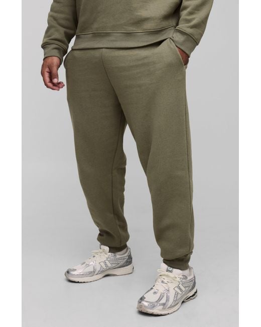 Plus Basic Regular Fit Jogger Boohoo de color Green