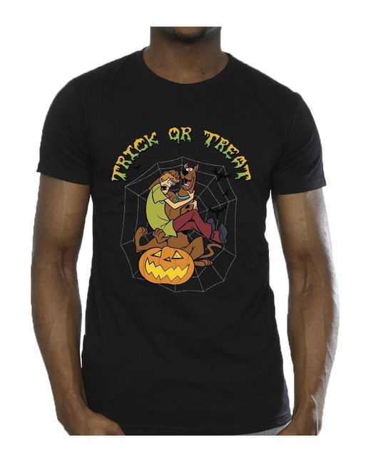 BoohooMAN Black Scooby Doo Trick Or Treat T-shirt for men