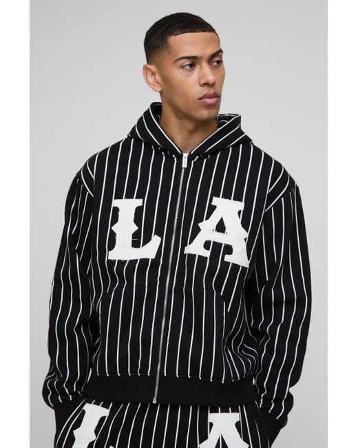Sudadera Oversize Recta Con Capucha Boohoo de color Black