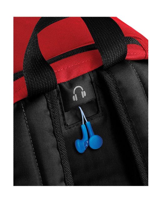 BoohooMAN Red Quadra Pro Team Backpack for men