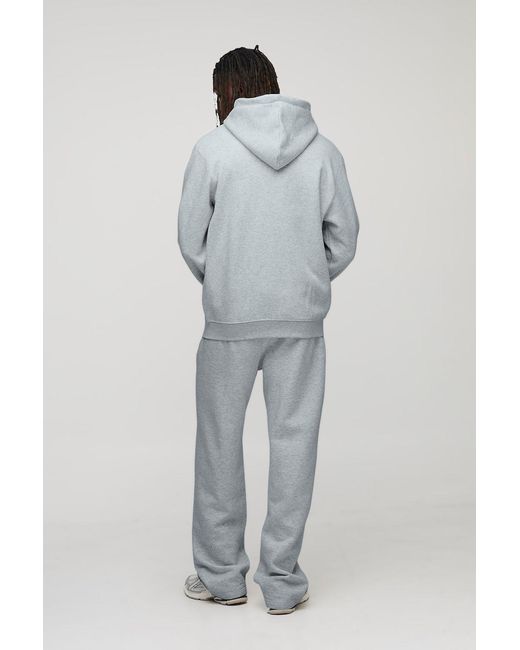 BoohooMAN Gray Tall Basic Regular Zip Through Hoodie for men