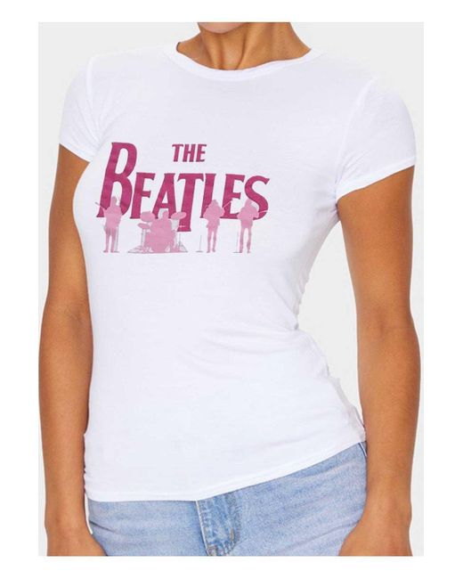 BoohooMAN Gray The Beatles Silhouette Hi-build T-shirt for men