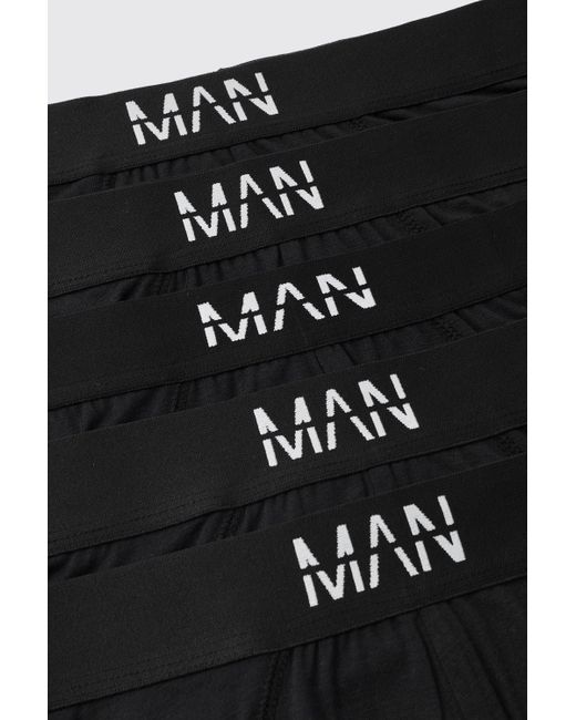 BoohooMAN Black 5 Pack Man Dash Briefs for men