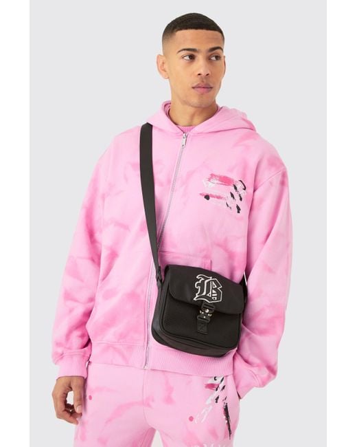 BoohooMAN Cross Body Messenger Bag in Pink für Herren