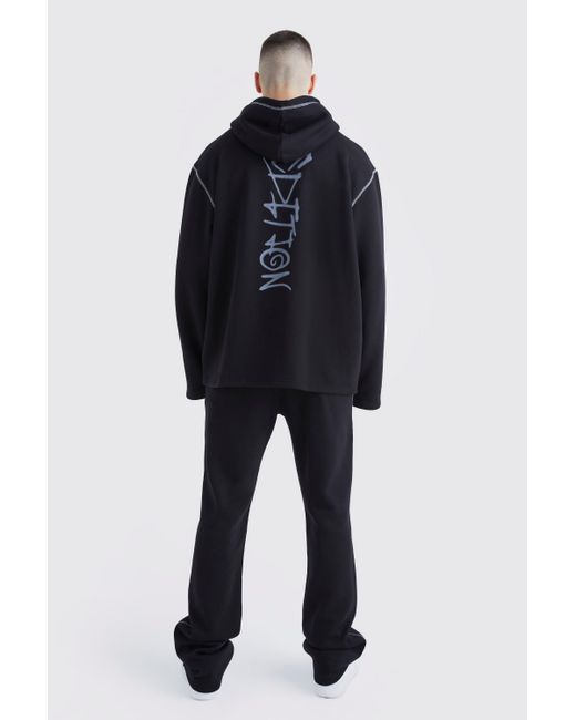 BoohooMAN Tall Oversized Graffiti Tracksuit in Blue for Men Lyst UK