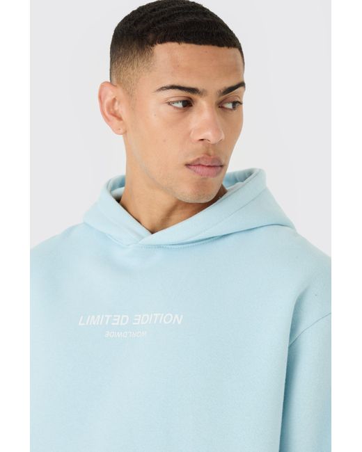 BoohooMAN Oversized Boxy Limited Hooded Tracksuit in Blue für Herren