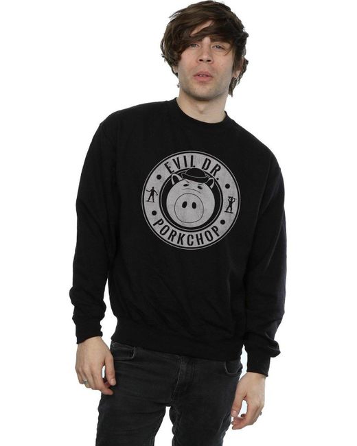 BoohooMAN Black Disney Toy Story Evil Dr Pork Chop Sweatshirt for men