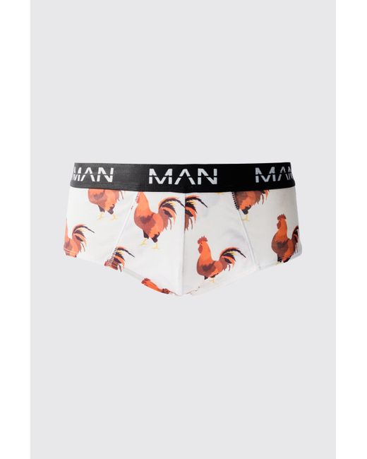 BoohooMAN Man Unterhose mit Hahn-Print in Multicolor für Herren