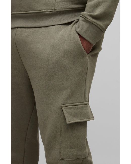 Plus Basic Skinny Fit Cargo Jogger Boohoo de color Green