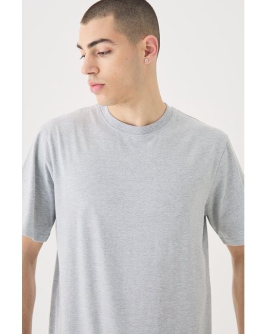 BoohooMAN Gray Basic Crew Neck T-shirt for men