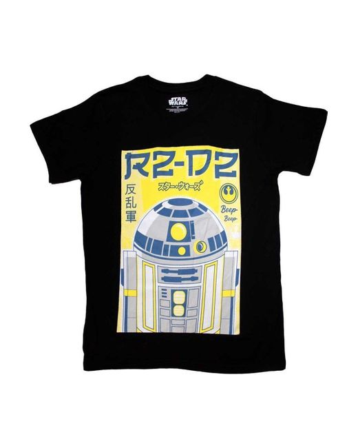 BoohooMAN Black Star Wars R2-d2 T-shirt for men