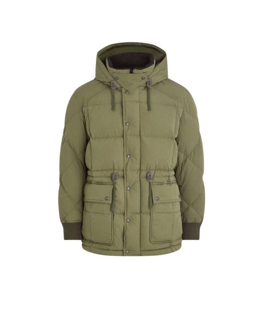 BoohooMAN Green Belstaff Hawthorn True Olive Parka Jacket for men