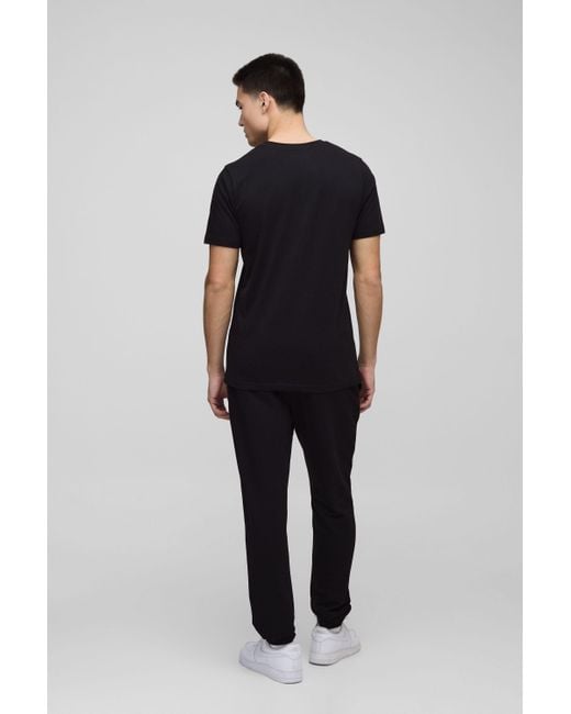 BoohooMAN Black Slim Basic T-Shirt for men