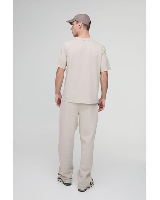 BoohooMAN White Regular Fit Basic Crew Neck T-shirt for men