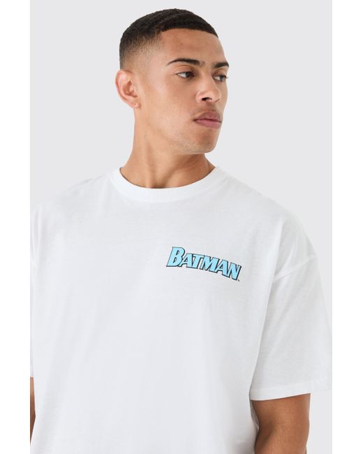 BoohooMAN Blue Oversized Dc Batman License T-shirt for men