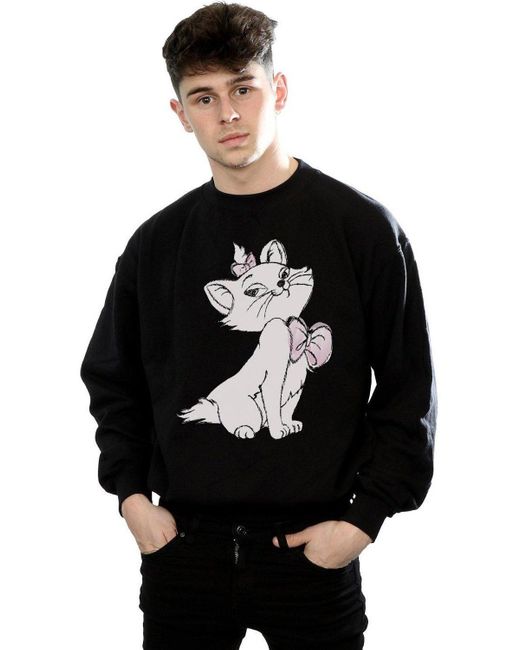BoohooMAN Black Disney Aristocats Marie Sweatshirt for men