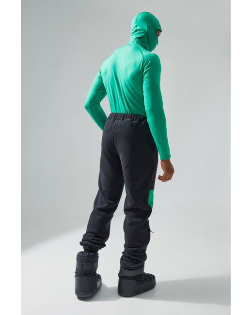 BoohooMAN Green Active Fleece Lined Head Cover Base Layer for men