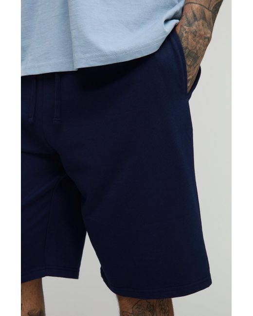 Pantalón Corto Tall Básico Regular De Largo Medio Ligero Boohoo de color Blue
