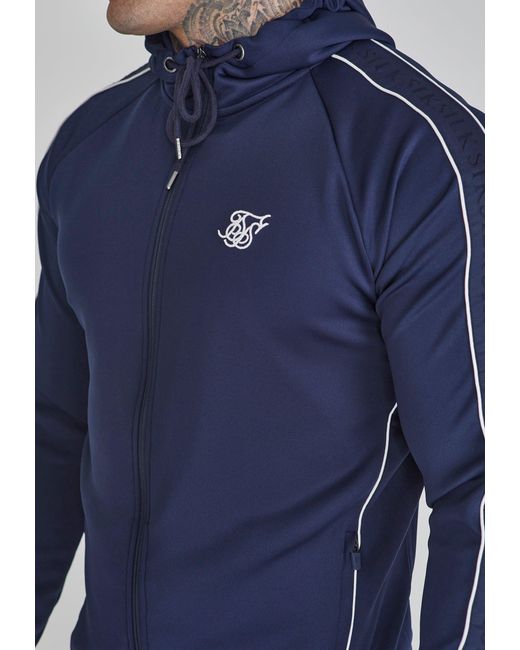 BoohooMAN Blue Siksilk Hoodie And Joggers Set for men