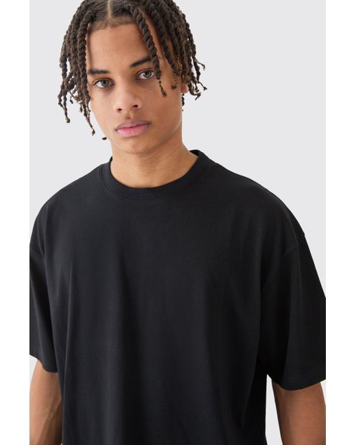 BoohooMAN Black Oversized Basic T-shirt for men