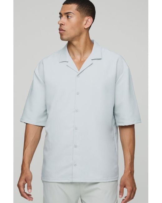 BoohooMAN Tall Oversize Stretch-Hemd in White für Herren