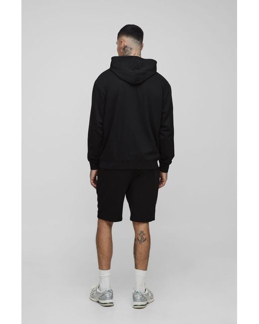 BoohooMAN Black Tall Lightweight Loopback Regular Fit Basic Shorts for men