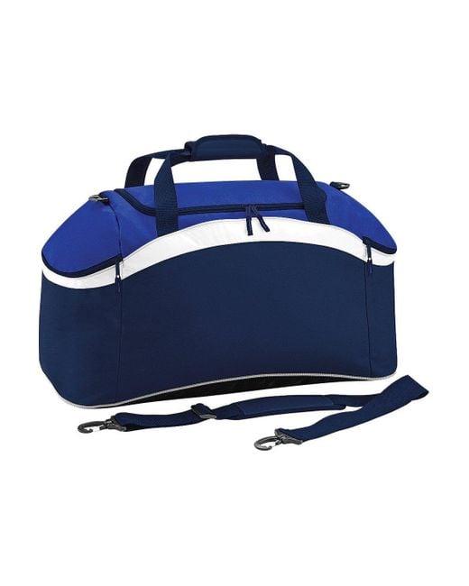 BoohooMAN Blue Bagbase Teamwear Sport Holdall Duffle Bag (54 Litres) for men