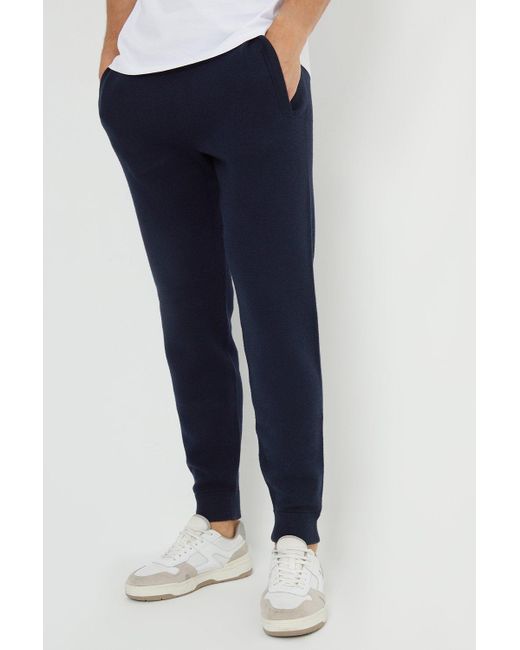 BoohooMAN Blue Threadbare 'salford' Luxe Knitted Joggers for men