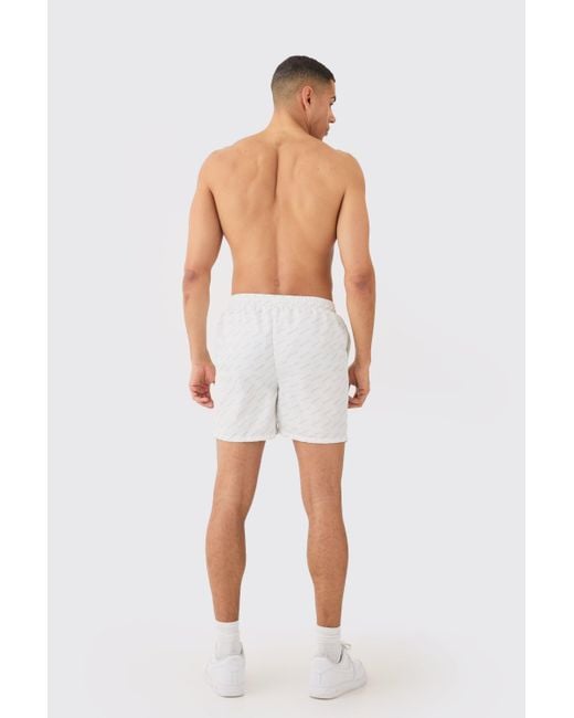 BoohooMAN White Mid Length Limited Edition Trunks for men