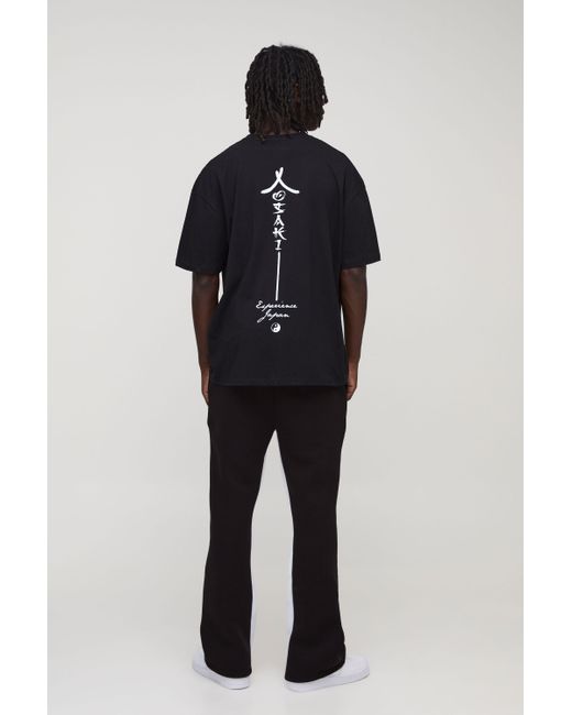 BoohooMAN Black Regular Fit Bhm Gusset Joggers for men