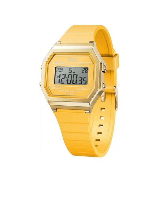 BoohooMAN Yellow Ice-watch 022053 Ice Digit Retro 32mm Quartz Watch for men